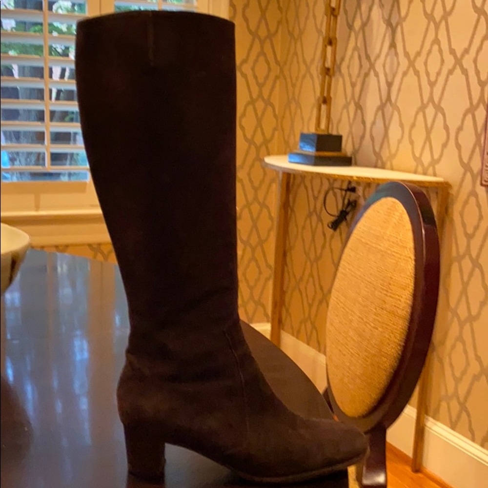 Varda brown suede knee high boots